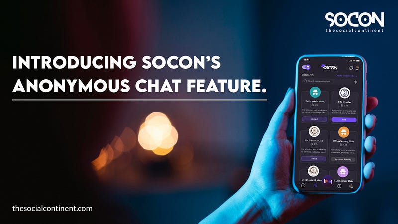 Introducing SOCON’s Anonymous Chat Feature